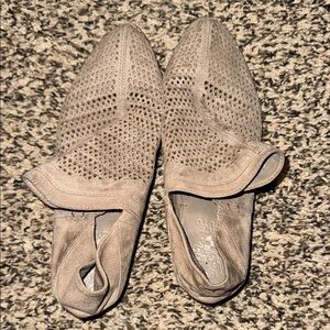 Vince Camuto Women's Beige Perforated Boots